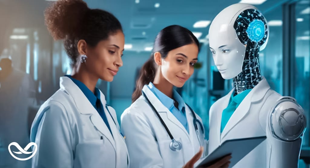 AI and doctors collaborating for a better healthcare future