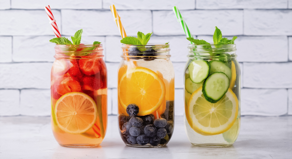 water infused with fruits