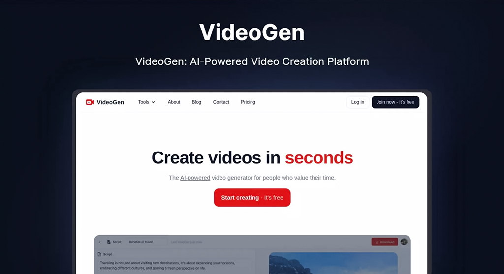 VideoGen: Best Tool to Generate Videos with Artificial Intelligence